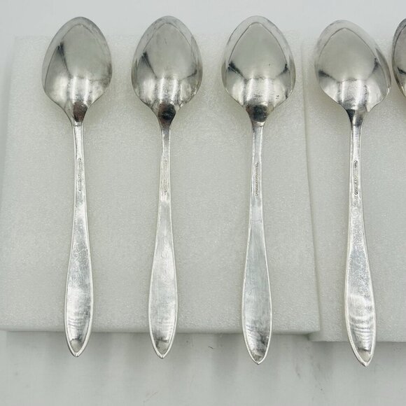 Oneida Community Silverplate PATRICIAN Monogram "L" Serving Spoons Set Of 6 - Picture 8 of 10